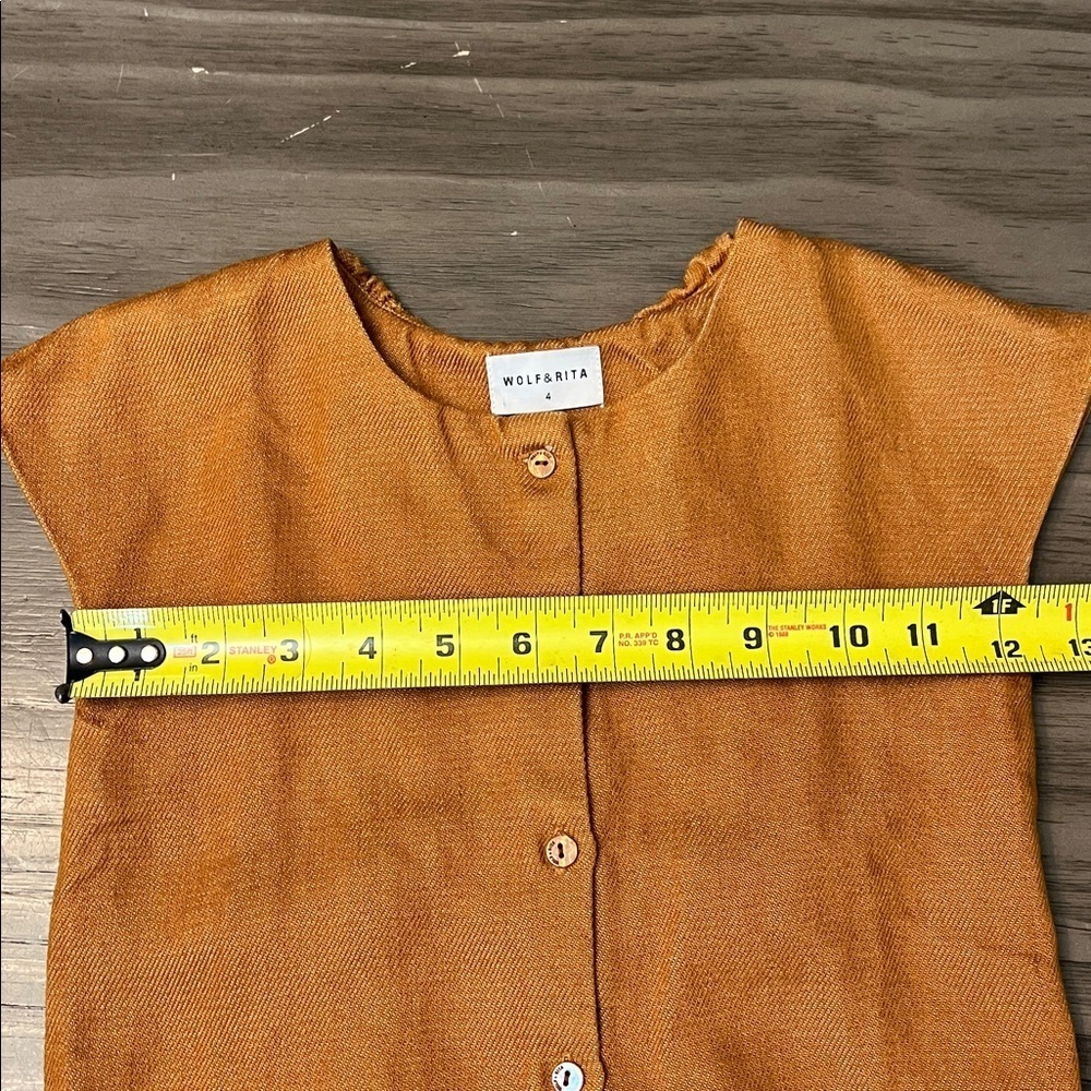 WOLF & RITA KIDS 4 YOUTH BUTTON FRONT RUFFLE BACK TOP - Picture 9 of 10